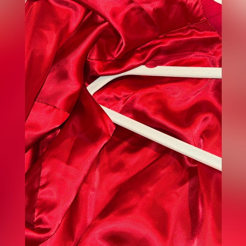 Vintage 100% Camel Hair Cherry Red Longline Coat — ILGWU | Size L/XL - Picture 6 of 6